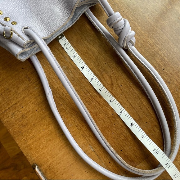 The Sak Pebble Leather Shoulder Bag with Gold Tone Stud Accents in Lavender - Picture 11 of 15